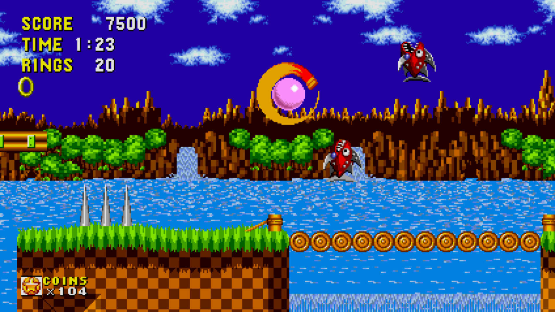 Sonic the Hedgehog gameplay (PC Game, 1991) 
